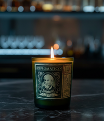 Candela Rum Diplomatico con tappo — Artigianale riciclata (incisione personalizzata)