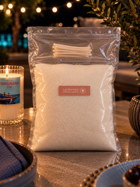 Refill Candela in Cera di Sabbia – 1 kg. LA TUA BOTTIGLIA NON È FINITA. RICARICALA.