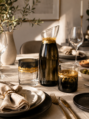 Set Rinascita Terra – Caraffa e 2 Bicchieri in Vetro Recuperato