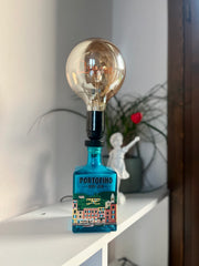 Lampada Portofino - Design Upcycling da Bottiglia Gin (incisione personalizzata)