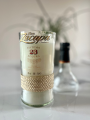 Candela Rum Zacapa 23 con tappo — Artigianale riciclata (incisione personalizzata)