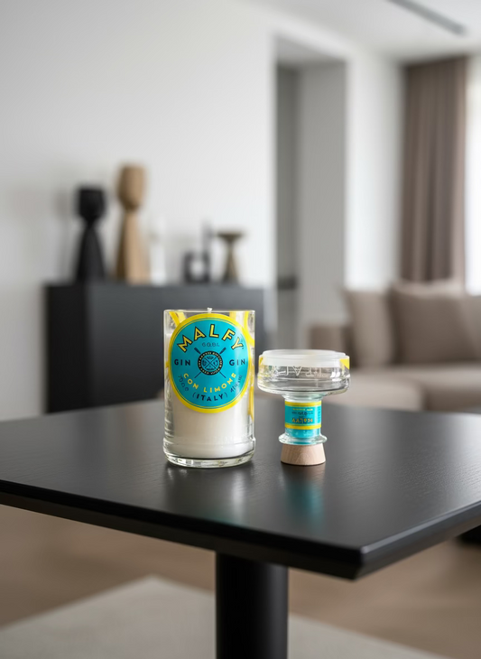 Candela Malfy giallo con tappo (incisione personalizzata)