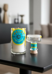 Candela Gin Malfy Limone con tappo — Artigianale riciclata (incisione personalizzata)