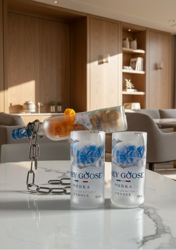 Set aperitivo Grey Goose con bicchieri