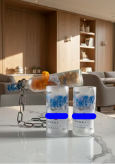 Set Aperitivo da Bottiglie Goose Riciclate - 2 Bicchieri + Piatto Sospeso