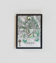 Quadro "The Key of London" - Arredo Design Artigianale Stile British