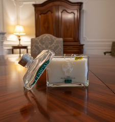 Candela Gin Cubical con tappo — Artigianale riciclata (incisione personalizzata)