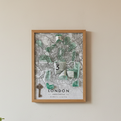 Quadro "The Key of London" - Arredo Design Artigianale Stile British