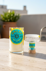 Candela Gin Malfy Limone con tappo — Artigianale riciclata (incisione personalizzata)