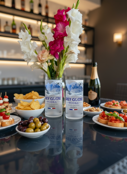 Bicchieri da Bottiglie Grey Goose Riciclate (incisione personalizzata)