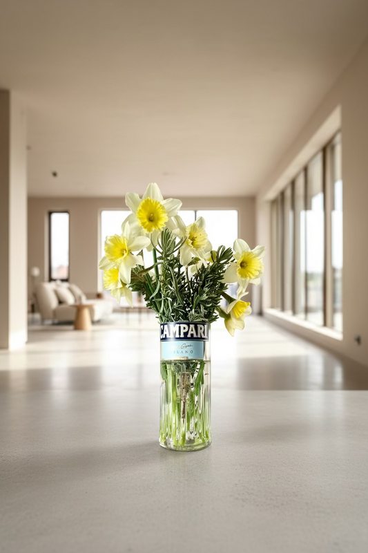 Vaso Campari Bitter - Vetro Riciclato Artigianale