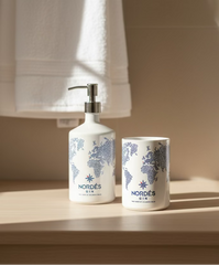 Set Bagno Nordés Artigianale - Dispenser Sapone e Portaspazzolini