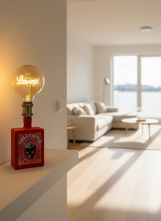 Lampada Amuerte Rosso (incisione personalizzata)