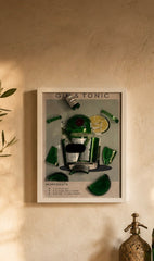 Quadro Gin & Tonic Artigianale – Bottiglia Originale e Design Moderno