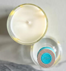 Candela Gin Malfy Limone con tappo — Artigianale riciclata (incisione personalizzata)