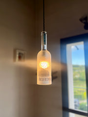 Lampadario Belvedere - Design Upcycling da Bottiglia Vodka