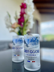 Bicchieri da Bottiglie Grey Goose Riciclate (incisione personalizzata)