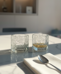 Bicchieri Gin Roku da bottiglie riciclate – Set lavorato Design Giapponese