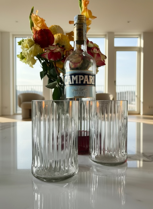 Bicchieri da Bottiglie Campari Edizione 2023 Riciclate