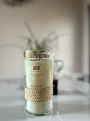 Candela Rum Zacapa 23 con tappo — Artigianale riciclata (incisione personalizzata)