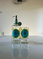Set Bagno Malfy Giallo Artigianale - Dispenser Sapone e Portaspazzolini