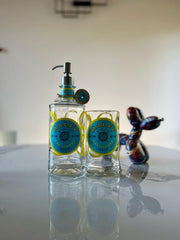Set Bagno Malfy Giallo Artigianale - Dispenser Sapone e Portaspazzolini