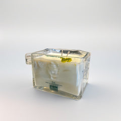 Candela Gin Cubical con tappo — Artigianale riciclata (incisione personalizzata)