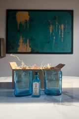Set Aperitivo Bombay Sapphire con Mignon - 2 Bicchieri Riciclati | Gin Gift Set