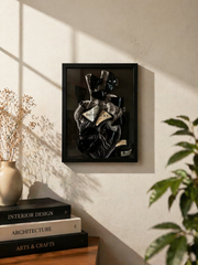 Quadro di design artigianale "Black Heart" - Arredo unico per la tua casa