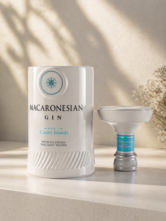 Candela in Bottiglia Ceramica Macaronesian Gin – Design Artigianale | Idea Regalo Premium