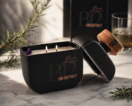 Candela Artigianale Brera Gin District – Riciclo Bottiglia Gin Premium | Design Made in Italy