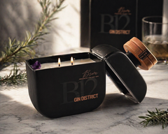 Candela Artigianale Brera Gin District – Riciclo Bottiglia Gin Premium | Design Made in Italy