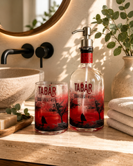 Set Bagno Tabarro Edizione Ciliegio | Dispenser e Portaspazzolini Artigianali
