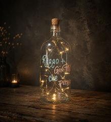Lanterna Reggo + Gin Tonic LED USB - Design Upcycling Decorativo Chiaro