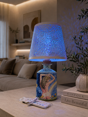 Lampada J.Rose con Luce RGB – Bottiglia Riciclata Artigianale