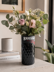 Vaso da fiori in bottiglia di vetro riciclata – Centrotavola