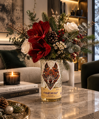 Vaso LONEWOLF Arancione – Vaso da Bottiglia di Gin Riciclata