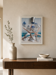 Quadro Star in Vetro Riciclato – Cornice Bianca