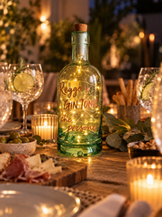 Lanterna Reggo + Gin Tonic LED USB - Design Upcycling Decorativo Verde