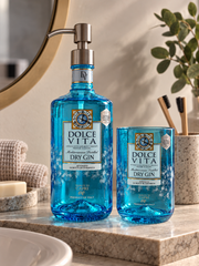 Set bagno da Bottiglia di Gin Riciclata – Blu Mediterraneo