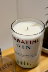 Candela Gin Sabatini con tappo — Artigianale riciclata design toscano