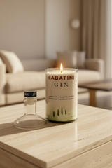 Candela Gin Sabatini con tappo — Artigianale riciclata design toscano