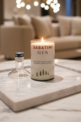 Candela Gin Sabatini con tappo — Artigianale riciclata design toscano