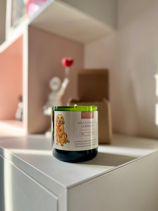CANdela Labrador - Candela Profumata per Amanti dei Cani | Vino Riciclato
