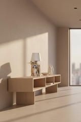 Lampada J.Rose Bianca con Ricarica USB - Bottiglia Upcycled con Luce Dimmerabile