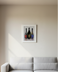 Quadro "Champagne on the Wall" - Arredo Design Artigianale di Grande Impatto