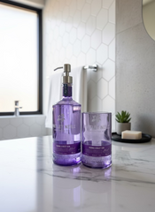 Dispenser portasapone e portaspazzolini Violetta