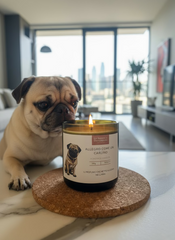 CANdela Carlino - Candela Profumata per Amanti dei Cani | Vino Riciclato