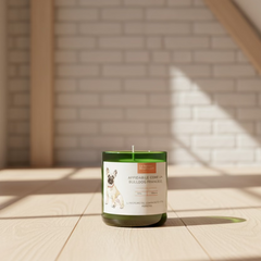 CANdela Bulldog Francese - Candela Profumata per Amanti dei Cani | Vino Riciclato