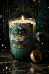 Candela di Design Santa Ana Florale – Idea Regalo Artigianale in Bottiglia Riciclata